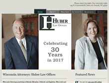 Tablet Screenshot of huberlawoffices.com